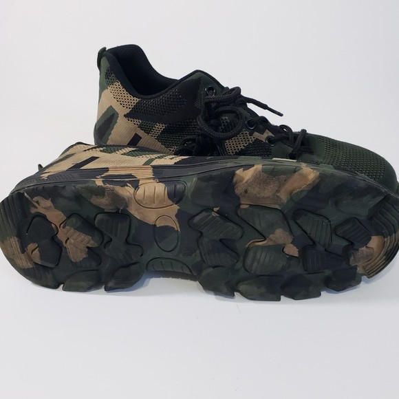 Men's Steel Toe Camo Lace up Shoes; Size 43 (10), Great Condition - Picture 3 of 6